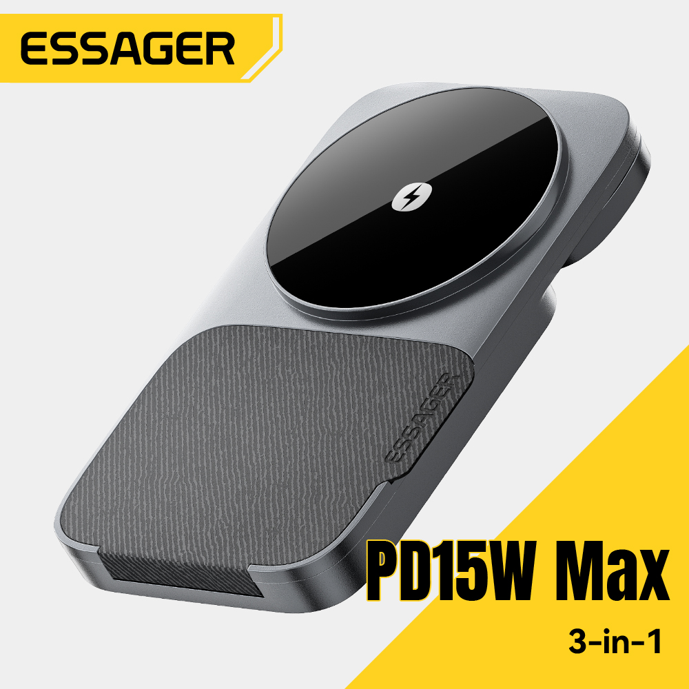 Smartwatch Ac - Essager 3-in-1 draagbare opvouwbare draadloze opladerstandaard
