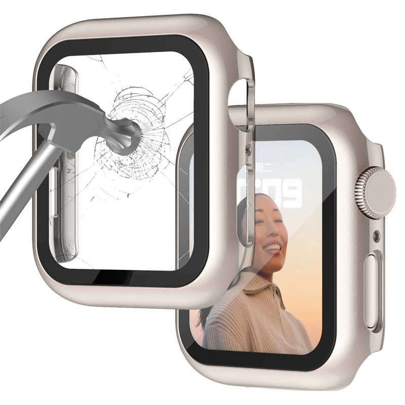 Gehard glas + cover voor Apple - Garmin Smartwatch Accessories recensie en prijs