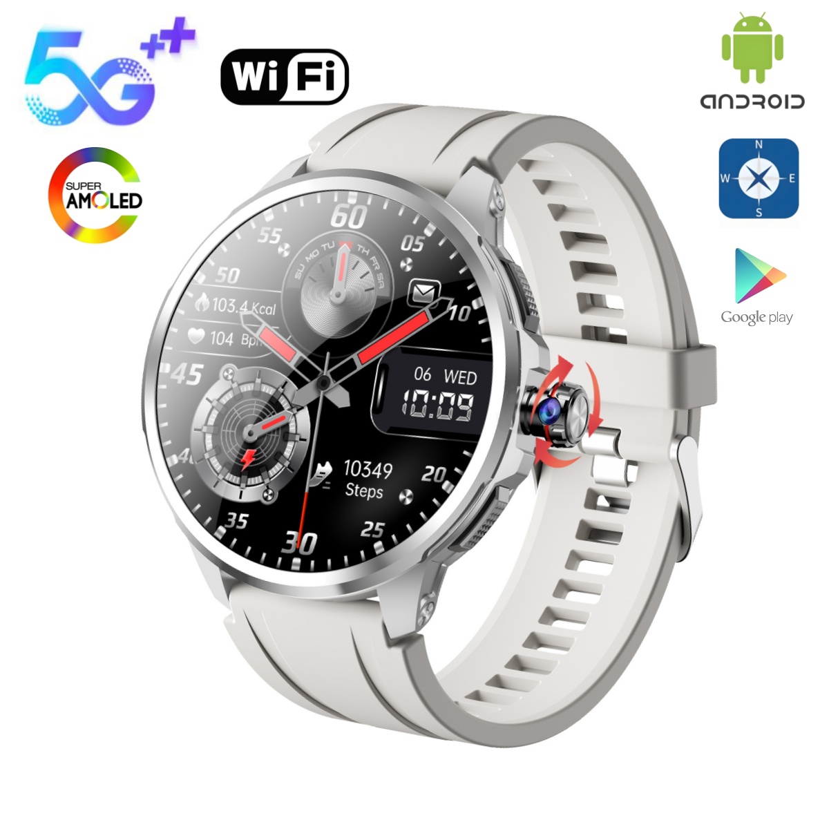 4G 5G LTE Android-systeem 1,95 - Smartwatch Instagram recensie en prijs